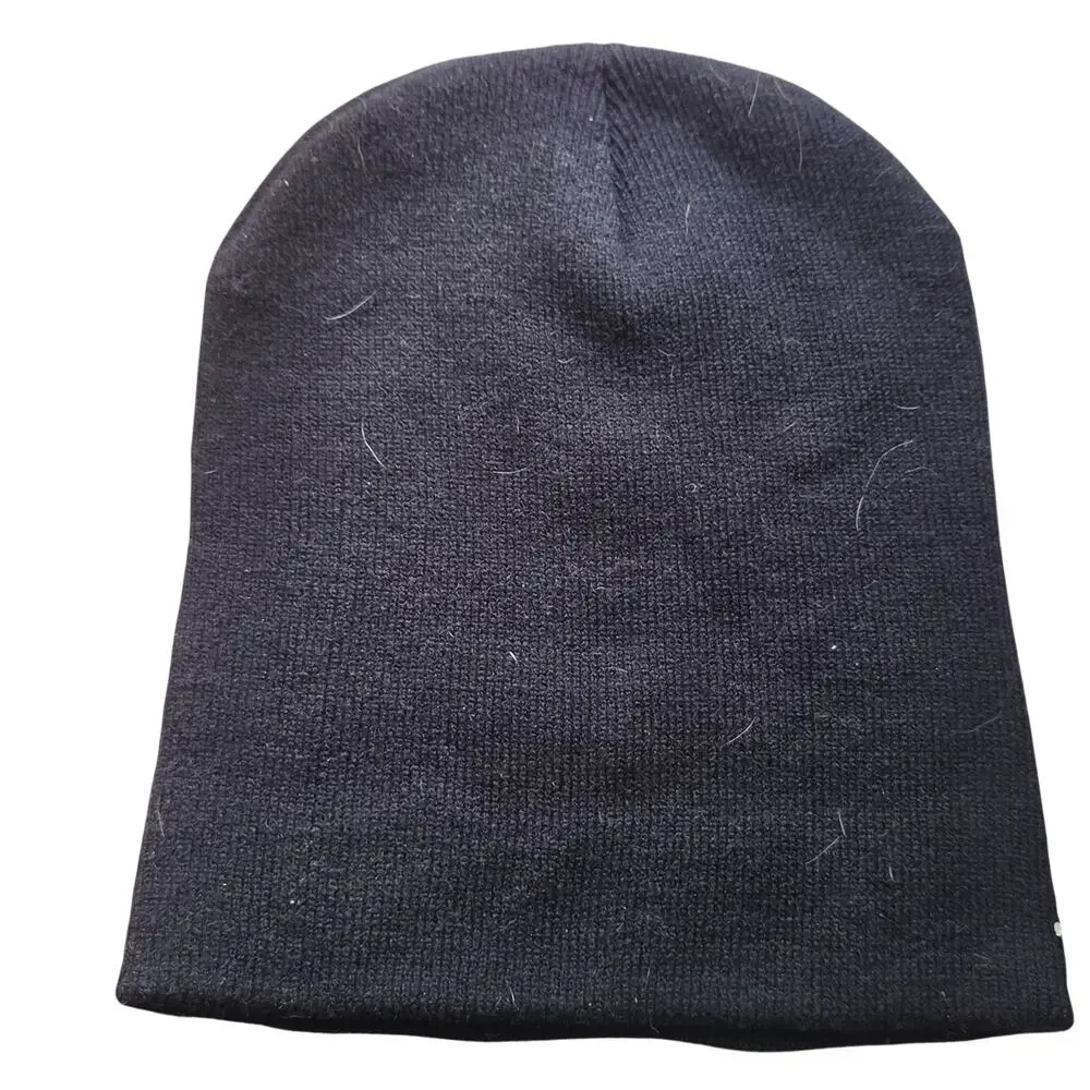 Black Beanie with Rhinestones Embellished Beanie One Size